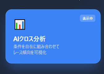 クロス分析タブの画面